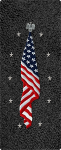 Flag at Rest Shimmer Black